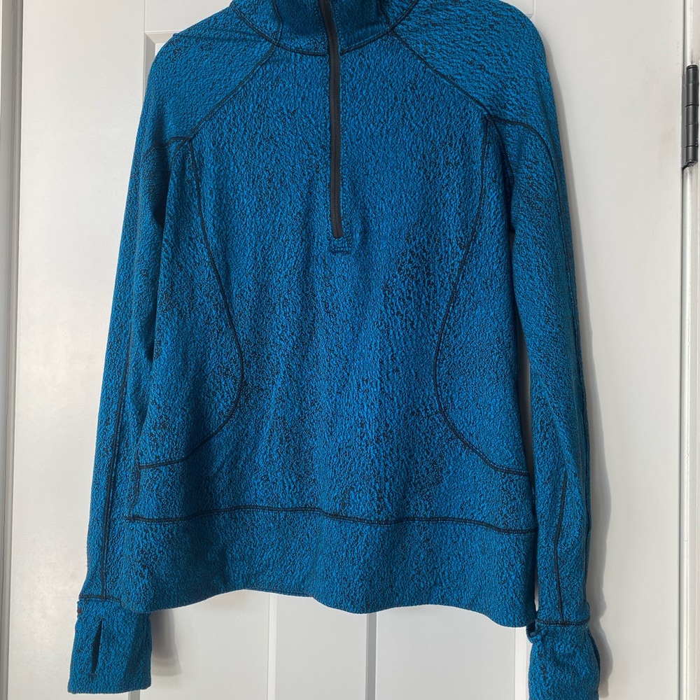 Blue Quarter-Zip Pullover